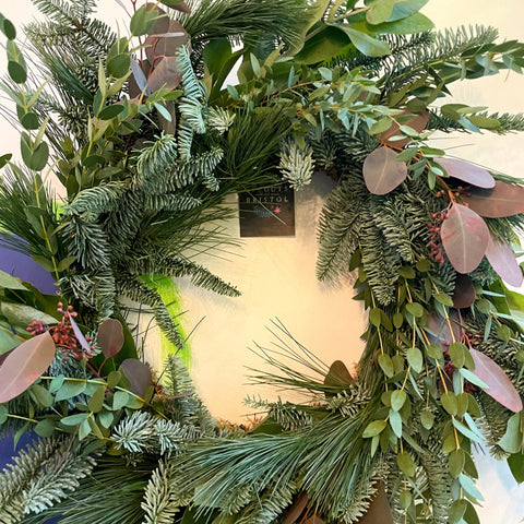 Fresh Foliage Christmas Wreath - Handmade by Jessy - Sprouts of Bristol