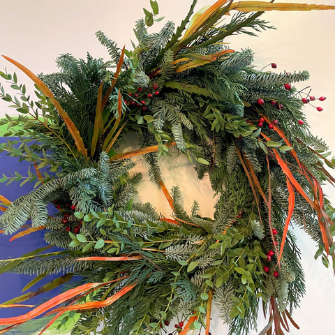 Fresh Foliage Christmas Wreath - Handmade by Jessy - Sprouts of Bristol