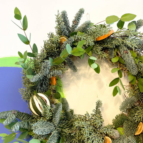 Handmade Fresh Foliage Christmas Wreath - No.2 - Sprouts of Bristol