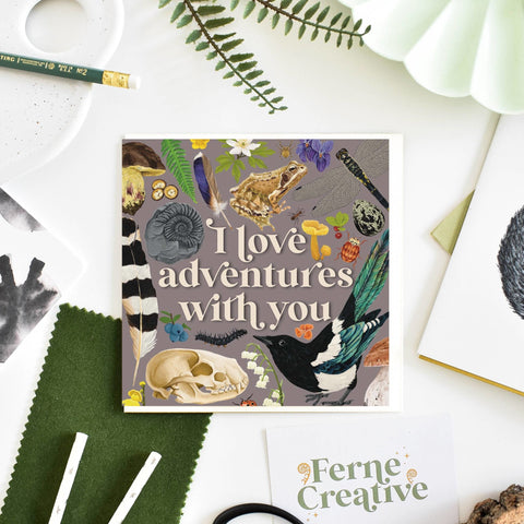 'I Love adventures with you' Greetings Card - Sprouts of Bristol