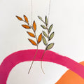 Iridescent Stained Glass Leaf Stem Suncatcher Hanging Decorations - Sprouts of Bristol