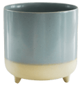 Jolie Sky Blue Matte Reactive 3 Leg Planter - Sprouts of Bristol