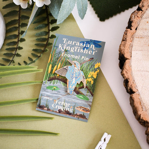 Kingfisher Enamel Pin - Sprouts of Bristol