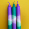 Lavender Fields - Dip Dye Dinner Candle Trio - Sprouts of Bristol