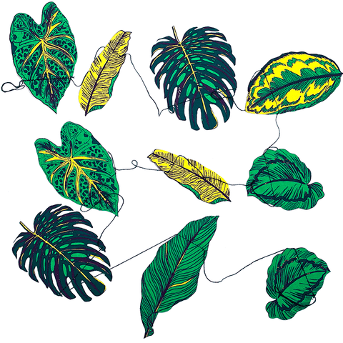 Leaves Sewn Garland - Sprouts of Bristol