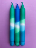 Ocean Blues - Dip Dye Dinner Candle Trio - Sprouts of Bristol