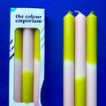 Olive Blush - Dip Dye Dinner Candle Trio - Sprouts of Bristol