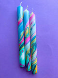 PAINTED - Marbled Dinner Candle Trio - Sprouts of Bristol