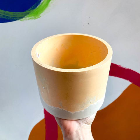 Peach and Putty Jesmonite Pot - Sprouts of Bristol