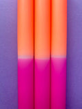 PEACH MELBA Dip Dye Dinner Candles Trio - Sprouts of Bristol
