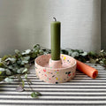 Pink Terrazzo Jesmonite Candle Basin Holder - Sprouts of Bristol