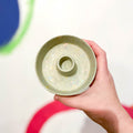 Sage Green Terrazzo Jesmonite Candle Basin Holder - Sprouts of Bristol