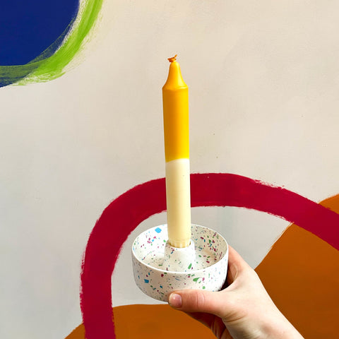 Sprouts X Sorrel Studio Terrazzo Jesmonite Candle Basin Holder - Sprouts of Bristol