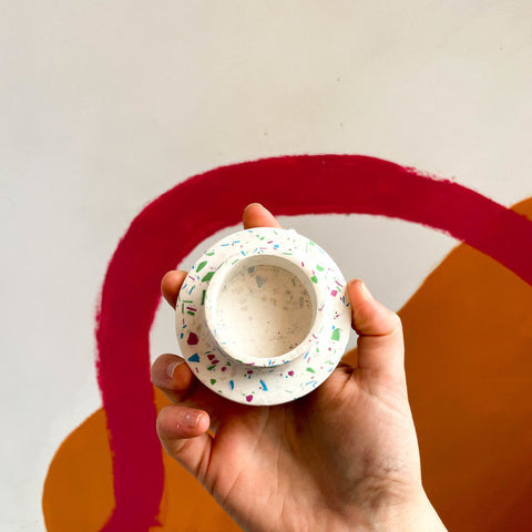 Sprouts X Sorrel Studio Terrazzo Jesmonite Tea Light Candle Holder - Sprouts of Bristol