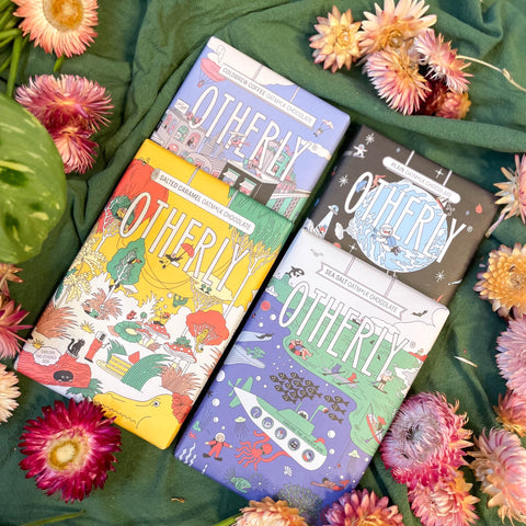 The Flora Lab Candle Gift Set - Handmade Poured Candle, Chocolate Bar + Safety Matches in Jar - Sprouts of Bristol