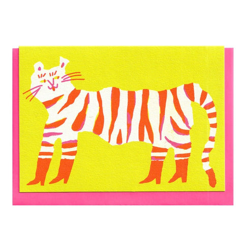 Tiger in Boots Greetings Card - Sprouts of Bristol