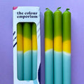 Tropics - Dip Dye Dinner Candle Trio - Sprouts of Bristol