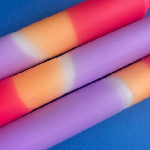 Tutti Frutti - Dip Dye Dinner Candle Trio - Sprouts of Bristol