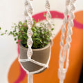 White Rainbow Dust Macrame Plant Hanger - Sprouts of Bristol