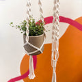 White Rainbow Dust Macrame Plant Hanger - Sprouts of Bristol