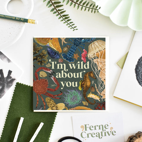 'Wild about you' Greetings Card - Sprouts of Bristol